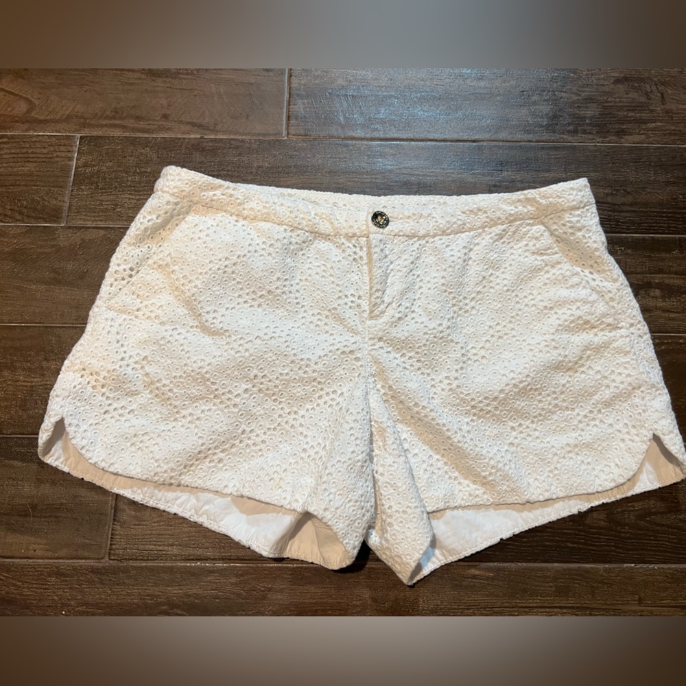 Lilly Pulitzer White Eyelet Cotton Shorts